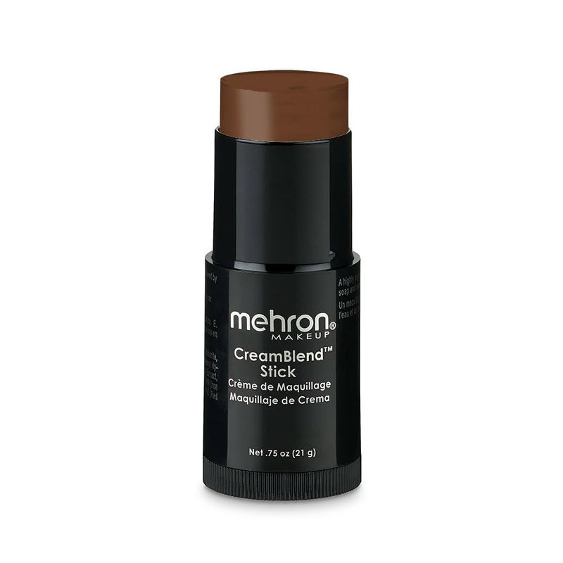 Mehron Makeup CreamBlend Stick - Foundation (.75 oz) (MEDIUM EBONY) - Image 1